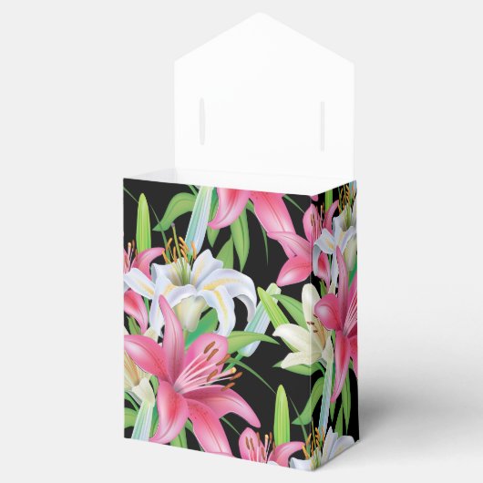 Gastgeschenk Box-Pink Lilies Geschenkschachtel (Geöffnet)