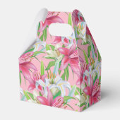 Gastgeschenk Box-Pink Lilies Geschenkschachtel (Rückseite)