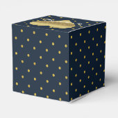 Gastgeschenk-Boxen für Schiffe und Goldpolka Geschenkschachtel (Rückseite)
