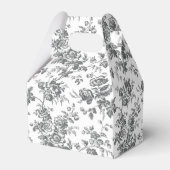 Gastgeschenk der französischen Leinwand Schwarz/We Geschenkschachtel (Rückseite)