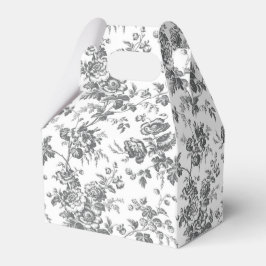 Gastgeschenk der französischen Leinwand Schwarz/We Geschenkschachtel