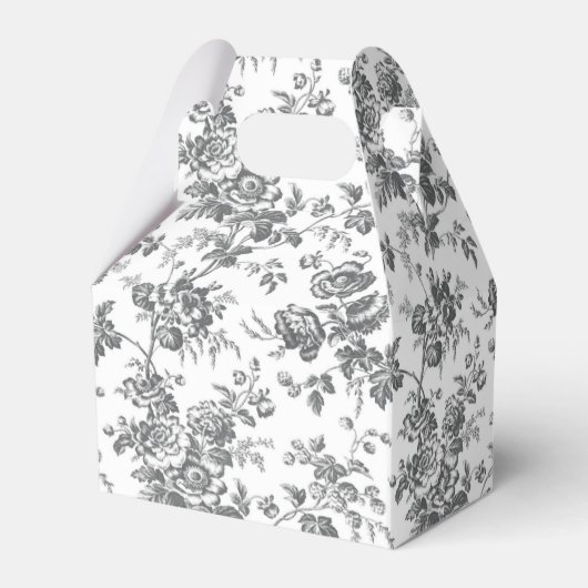 Gastgeschenk der französischen Leinwand Schwarz/We Geschenkschachtel (Rückseite)