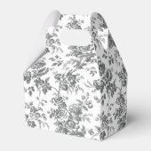 Gastgeschenk der französischen Leinwand Schwarz/We Geschenkschachtel (Vorderseite)