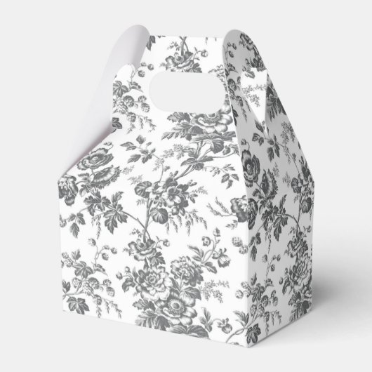 Gastgeschenk der französischen Leinwand Schwarz/We Geschenkschachtel (Vorderseite)