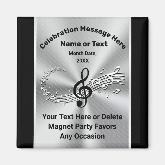 Gastgeschenk der personalisierten Musiknote, jedes Magnet (Vorne)