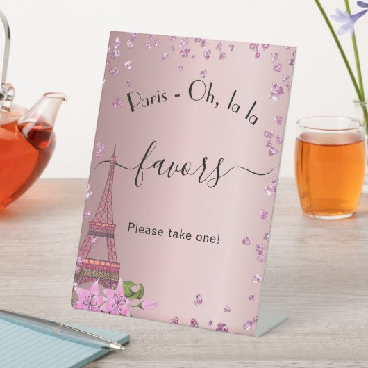 Gastgeschenk des Rosa-Eiffelturms Sockelschild (In Situ)