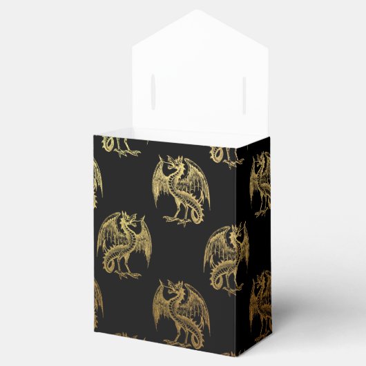 Gastgeschenk des Schwarzen Golddrachenmusters Geschenkschachtel (Geöffnet)