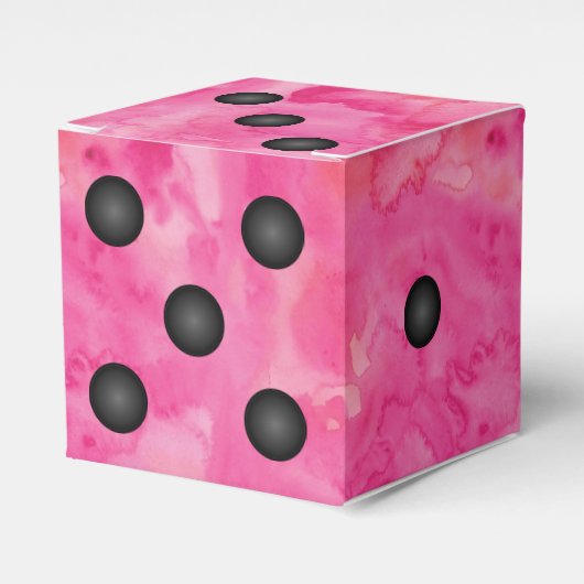 Gastgeschenk "Fun Pink Bunco Dice" Geschenkschachtel (Vorderseite)