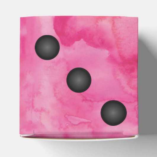 Gastgeschenk "Fun Pink Bunco Dice" Geschenkschachtel (Oben)
