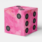 Gastgeschenk "Fun Pink Bunco Dice" Geschenkschachtel (Rückseite)