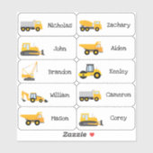 Gastgeschenk für den Bau von Lastkraftwagen Aufkleber (Blatt)