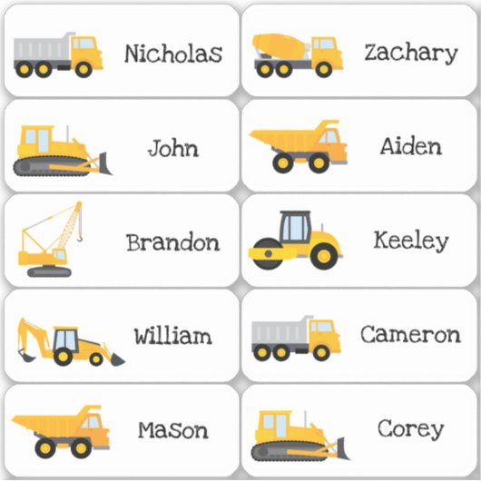 Gastgeschenk für den Bau von Lastkraftwagen Aufkleber (Vorderseite)