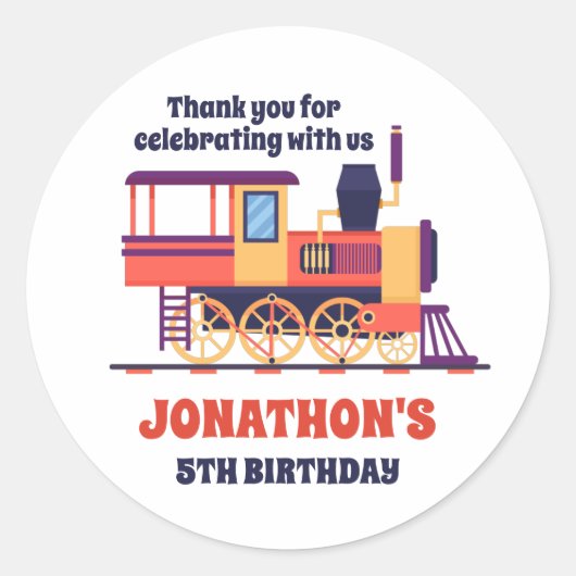 Gastgeschenk für den Vintagen Kindergeburtstag Runder Aufkleber (Vorderseite)