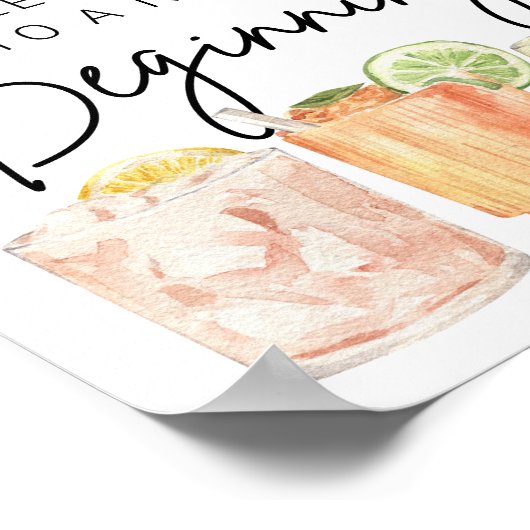 Gastgeschenk für die Altersvorsorge, Neubeginn Poster (Ecke)