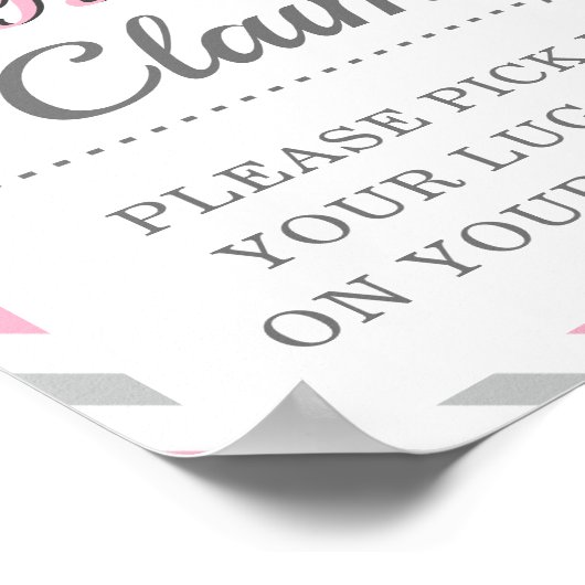 Gastgeschenk für Gepäckausgabe Poster (Ecke)