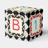 Gastgeschenk für personalisierte Kinderblockelemen Geschenkschachtel (Rückseite)