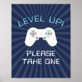 Gastgeschenk für Retro-Gamer-Theme-Kindergeburtsta Poster (Vorne)