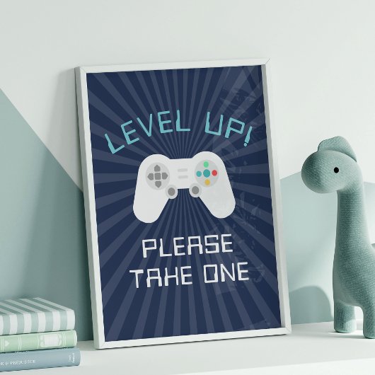 Gastgeschenk für Retro-Gamer-Theme-Kindergeburtsta Poster