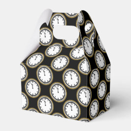 Gastgeschenk für Silvester-Uhrenmuster Geschenkschachtel