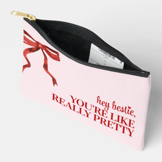 Gastgeschenk-Geschenk der Galentine, rosa Zubehörtasche (Offen)