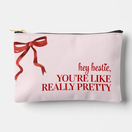 Gastgeschenk-Geschenk der Galentine, rosa Zubehörtasche (Vorderseite)