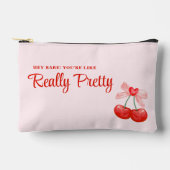 Gastgeschenk-Geschenk der Galentine, rosa Zubehörtasche (Vorderseite)