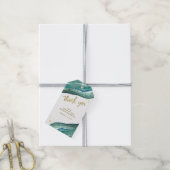 Gastgeschenk Hochzeit aquamarin und Gold Geode Vie Geschenkanhänger (Mit Garn)