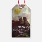 Gastgeschenk Hochzeit auf der Traktorlandfarm Geschenkanhänger (Vorderseite)