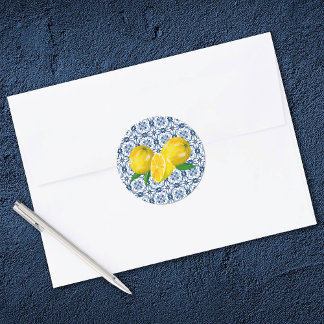 Gastgeschenk Hochzeit-Aufkleber für Lemon Runder Aufkleber