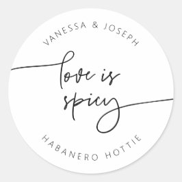 Gastgeschenk Hochzeit-Aufkleber G400 für Spicy Jam Runder Aufkleber