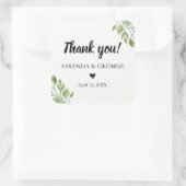 Gastgeschenk Hochzeit Aufkleber Grün botanische da (Tasche)