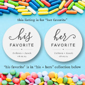 Gastgeschenk Hochzeit-Aufkleber "Ihre Favoriten" Runder Aufkleber