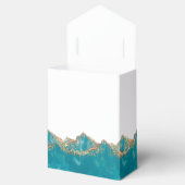 Gastgeschenk Hochzeit aus blau-goldfarbenem Marmor Geschenkschachtel (Geöffnet)