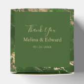 Gastgeschenk Hochzeit aus grünem und goldfarbenem Geschenkschachtel (Oben)