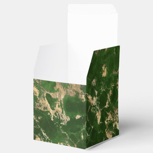 Gastgeschenk Hochzeit aus grünem und goldfarbenem  Geschenkschachtel (Geöffnet)