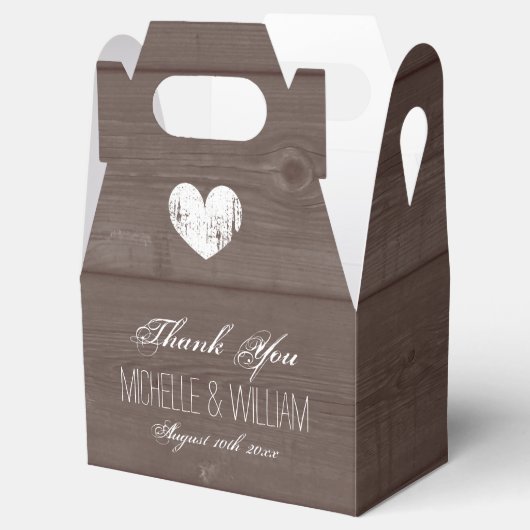 Gastgeschenk Hochzeit aus Vintagem Holz Geschenkschachtel (Geöffnet)