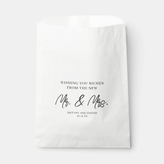 Gastgeschenk Hochzeit-Bag für selbstgeschriebene L Geschenktütchen (Vorderseite)