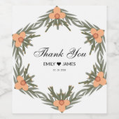 Gastgeschenk Hochzeit Bag - Individuelle Name & Da Weinetikett (Einzelnes Label)