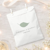 Gastgeschenk Hochzeit-Bag mit einfacher Sage Green Geschenktütchen (Ausgeschnitten)