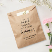 Gastgeschenk Hochzeit Bag - Sweet End to New Begar Geschenktütchen (Versiegelt)