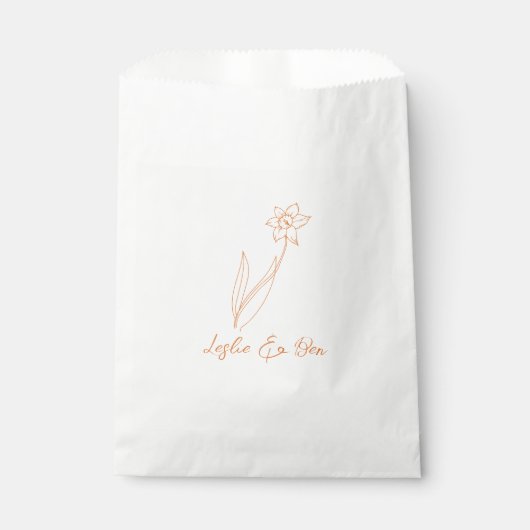 Gastgeschenk Hochzeit Bags Daffodil Geschenktütchen (Vorderseite)