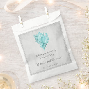 Gastgeschenk Hochzeit-Bags für aquamarine Conch-Mu Geschenktütchen