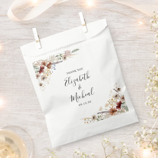 Gastgeschenk Hochzeit Bags für Tinte Wildblume Geschenktütchen (Ausgeschnitten)