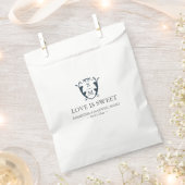 Gastgeschenk Hochzeit Bags Monogram Navy Blue Geschenktütchen (Ausgeschnitten)