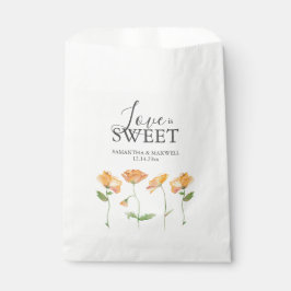 Gastgeschenk Hochzeit Bags Orange Florals Geschenktütchen
