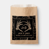Gastgeschenk Hochzeit Bags Skeleton Hands Herzerei Geschenktütchen (Vorderseite)