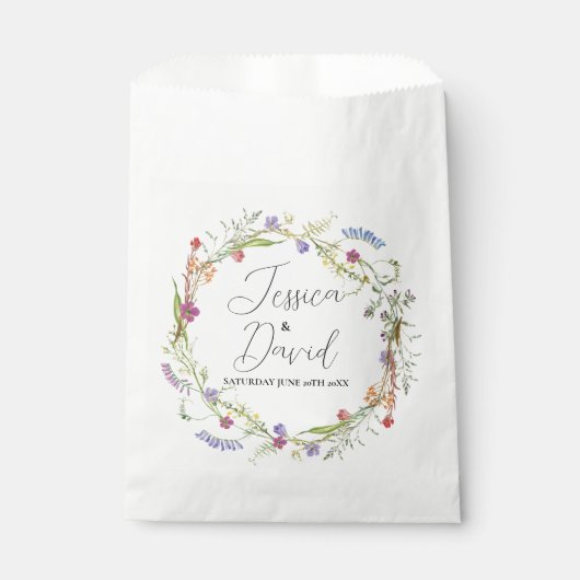 Gastgeschenk Hochzeit Bags Wildblume Floral Geschenktütchen (Vorderseite)