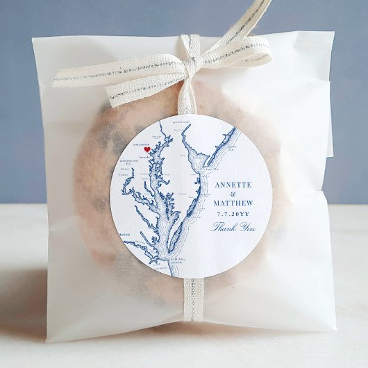 Gastgeschenk Hochzeit Baltimore Maryland Runder Aufkleber