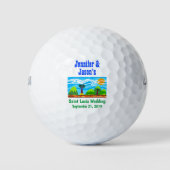 Gastgeschenk Hochzeit Beach Tropical Destination Golfball (Vorderseite)