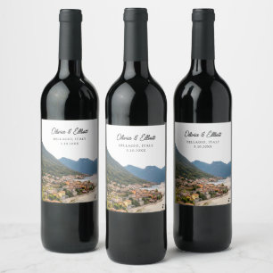Gastgeschenk Hochzeit Bellagio Italien Personalisi Weinetikett
